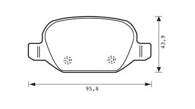 Placute frana spate Alfa Romeo 156 (932), 09.1997-09.2005, marca SRLine S70-1141