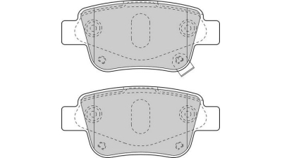 Set placute frana punte spate Toyota Avensis (T25), 04.2003-11.2008, Corolla Verso 2004-2009;  Previa III, 2005-; marca SRLine Polonia