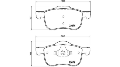 Placute frana fata Volvo S80 1 (Ts, Xy), 05.1998-02.2008, marca SRLine S70-1184