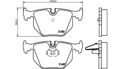 Placute frana spate Bmw Seria 3 (E46), 02.1998-04.2005, marca SRLine S70-1215