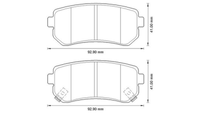 Placute frana spate Hyundai Accent 3 (Mc), 11.2005-12.2010, marca SRLine S70-1223