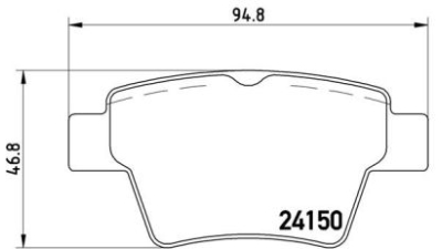 Placute frana spate Peugeot 207 (Wa, Wc), 02.2006-, marca SRLine S70-1343