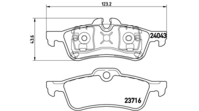 Placute frana spate Mini Mini (R50, R53), 06.2001-09.2006, marca SRLine S70-1347