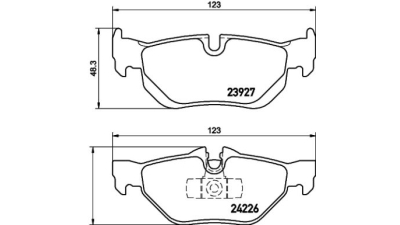 Placute frana spate Bmw Seria 1 (E81), 09.2006-12.2011, marca SRLine S70-1353