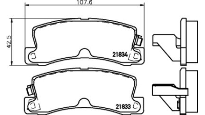 Placute frana spate Toyota Camry Station Wagon (Xv1, Cv1, V10), 06.1991-08.1997, marca SRLine S70-1363