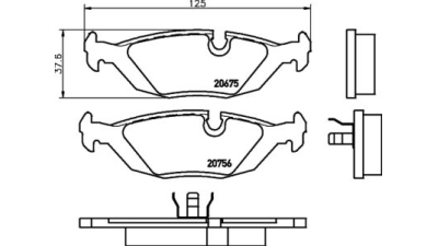 Placute frana spate Bmw Seria 3 (E30), 09.1982-03.1992, marca SRLine S70-1370