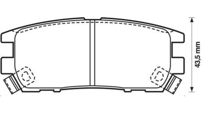 Placute frana spate Mitsubishi Pajero 2 Canvas Top (V2W, V4W), 12.1990-04.2000, marca SRLine S70-1372