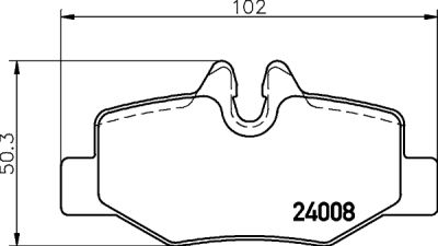 Placute frana spate Mercedes Viano (W639), 09.2003-, marca SRLine S70-1373