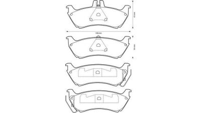 Placute frana spate Mercedes M-Class (W163), 02.1998-06.2005, marca SRLine S70-1383