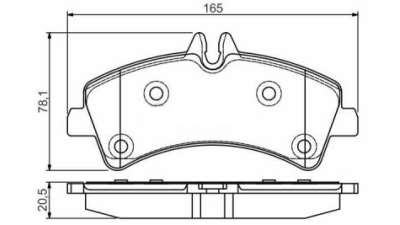 Placute frana spate Volkswagen Crafter 30-50 Platforma (2f), 04.2006-12.2016, marca SRLine S70-1384