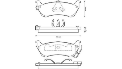Placute frana spate Mercedes M-Class (W163), 02.1998-06.2005, marca SRLine S70-1431