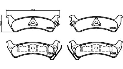 Placute frana spate Jeep Grand Cherokee 1 (Zj), 09.1991-04.1999, marca SRLine S70-1434