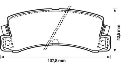 Placute frana spate Toyota Corolla Liftback (E11), 04.1997-01.2002, marca SRLine S70-1435