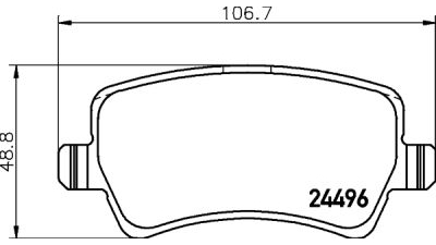 Placute frana spate Volvo S60 Ii, 04.2010-, marca SRLine S70-1439