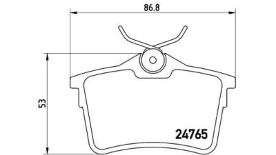 Placute frana spate Peugeot Partner Tepee, 04.2008-, marca SRLine S70-1488