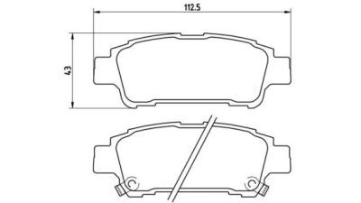 Placute frana spate Toyota Previa (Mcr3, Acr3, Clr3), 02.2000-01.2006, marca SRLine S70-1539