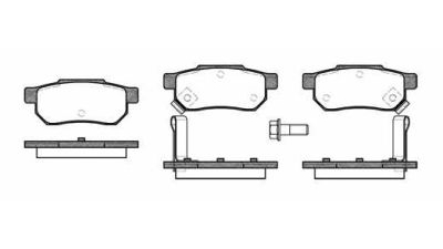 Placute frana spate Honda Civic 5 Hatchback (Eg), 10.1991-11.1995, marca SRLine S70-1549
