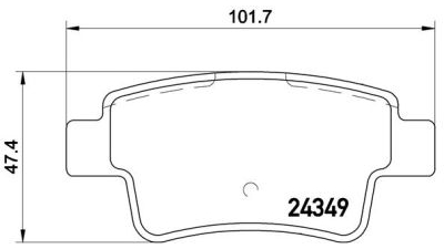 Placute frana spate Opel Corsa C (F08, F68), 09.2000-12.2009, marca SRLine S70-1552