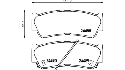 Placute frana spate Hyundai H-1 Van, 10.1997-04.2008, marca SRLine S70-1573