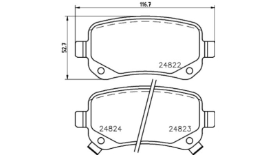 Placute frana spate Volkswagen Routan, 09.2008-12.2013, marca SRLine S70-1574