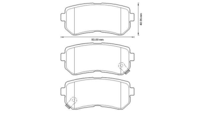 Placute frana spate Hyundai I20 (Pb, Pbt), 08.2008-, marca SRLine S70-1579