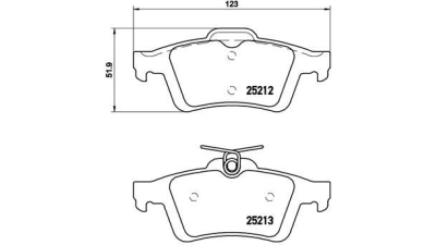 Placute frana spate Volvo V40 Hatchback, 03.2012-, marca SRLine S70-1626