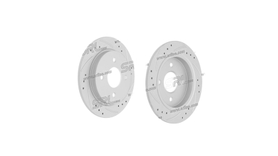 Set discuri frana spate Ford Fiesta 5 (Jh, Jd), 11.2001-03.2010, marca SRLine S71-1026S