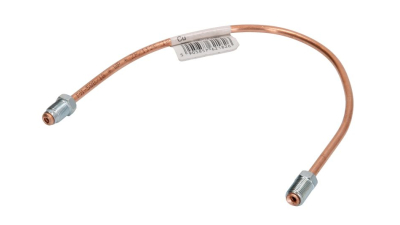 Conducta frana cupru cu niplu  diametru 4,75 mm, filet 2 exterior plin/filet 1 exterior, Grosime perete 0,9 mm, filet M10x1/M10x1, lungime 350 mm