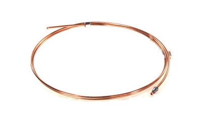 Conducta frana cupru cu niplu  diametru 4,75 mm, filet 2 interior/filet 1 exterior, Grosime perete 0,9 mm, filet M10x1/M10x1, lungime 2600 mm