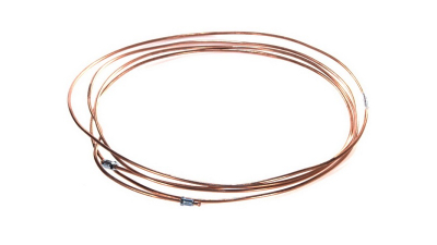 Conducta frana cupru cu niplu  diametru 4,75 mm, filet exterior, Grosime perete 0,9 mm, filet M10x1/M12x1, lungime 4800 mm