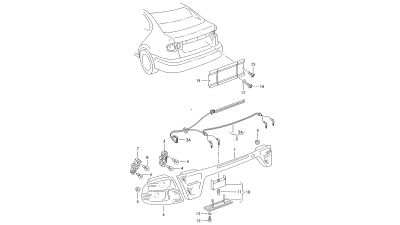 Instalatie electrica pentru Stop spate Seat Toledo 2 (1M2), 04.1999-09.2004, Leon (1M1) 1999-05.2005 (pozitia 2), 1M5945131, piesa originala VAG