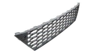 Grila Inferioara Bara Fata Mijloc Seat Leon (5F) 12.2012-11.2016 negru satin Model FR, 5F0853667A 9B9, piesa originala VAG
