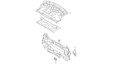 Fusa Spate Seat Cordoba 6L 2002-2009, panou metalic, 6L5813301C, piesa originala VAG