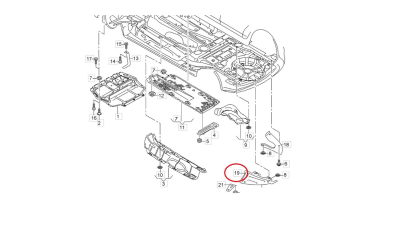 Scut Podea Dreapta La Bara Spate Skoda 6RA825205E