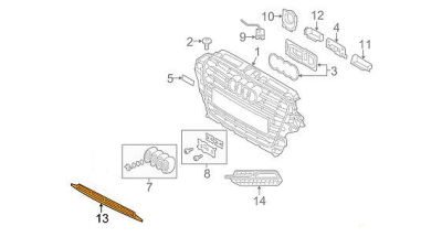 Grila Inferioara Skoda 8V38076479B9