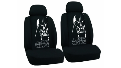 Huse scaune auto Star Wars, set 2 bucati pentru scaunele fata, culoare negru