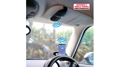 Car Kit Bluetooth Headset, Hands Free, fixare parasolar, Bluetooth V4.0 + HFP, HSP, A2DP, timp vorbire 17 ore