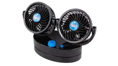 Ventilator auto Streetwize Twin Cyclone 12V , ventilator dublu, oscilant, 27x18x11cm