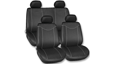 Set huse scaune fata - spate auto Ford Fusion, Streetwize Racing Style gri 11 piese