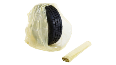 Saci pentru anvelope , rola 10 saci, pentru anvelope de pana la 16 inch, Galben