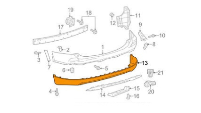 Spoiler Bara Spate - O.E. Toyota 5216942020