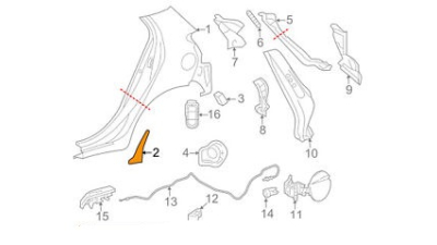 Folie Protectie Aripa Spate Stanga Toyota 587420D050