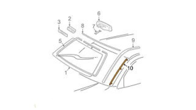 Cheder, Ornament Parbriz Stanga - O.E. Toyota 7553460031