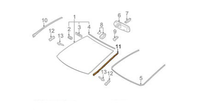 Ornament Parbriz Stanga Toyota 7553676010