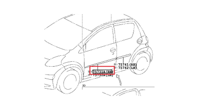 Bandou Usa Dreapta Fata Toyota 757310H900