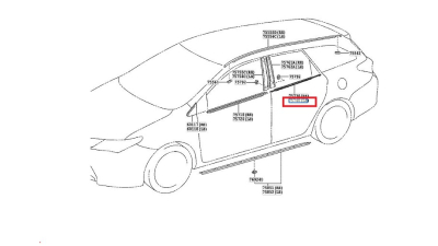 Garnitura Geam Usa Toyota 7574002270