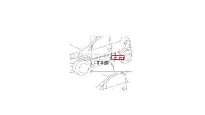 Bandou Usa Dreapta Spate Toyota 757410H900