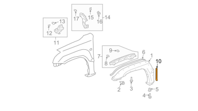 Cheder Overfender Toyota 7579460011