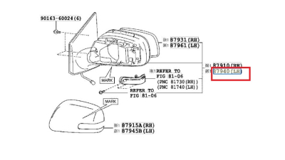 Oglinda Toyota 8794002770