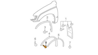 Clips Overfender - O.E. Toyota 9090467037